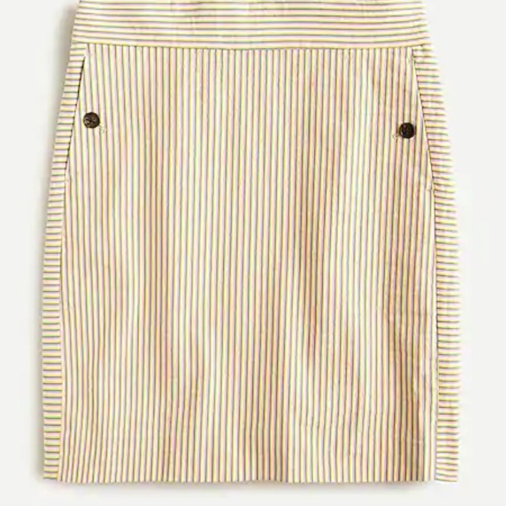 Mini Skirt in Stretch Seersucker